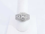 Approx. 1.46ctw Diamond Wedding Set In 14k White Gold 9.5g Size 8.5 Eb0724cxzsa