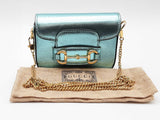 Gucci Light Blue Metallic Calfskin Super Mini Horsebit 1955 Shoulder Bag Sd0726przde