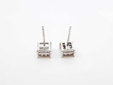 0.18 Cttw Diamond & 14k White Gold Illusion Set Stud Earrings 1 Gram Fw0826lwxdu