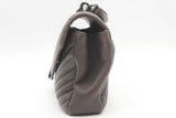 Yves Saint Laurent Quilted Chevron Sheepskin College Top Handle Bag Eb0526eixsa