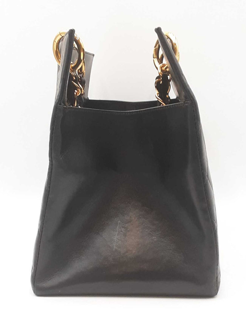 Chanel Black Leather Grand Shopping Tote Bag Sd0725lczxdu
