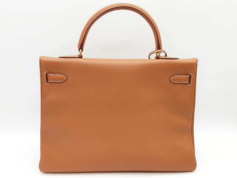 Hermes Kelly 35 Gold Brown Epsom Gold Hardware Shoulder Bag Do0225erxzde