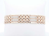 1.80 Cttw Diamond & 14k Gold Alternating Link Bracelet 48g 8.5 Inch Fworzxdu