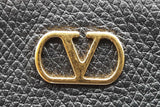 Valentino Garavani Vlogo Signature Leather Key Ring Pouch Wallet Eb1125lxzde