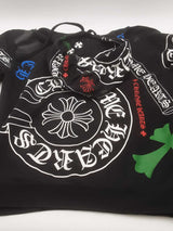 Chrome Hearts Stencil Hoodie With Multicolor Print Pants Black Aa0326crzsa