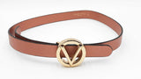Valentino Mario Valentino Giusy Logo Leather Belt Sd0126rzdu