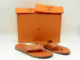 Hermès Thong Sandals In Orange Calfskin Leather Size Eu 45 Us 12 Fw0425pxzdu