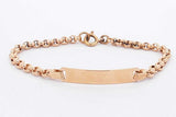 18k Yellow Gold Id Bracelet 3.8 Grams 5.75 Inch Eb0826wxsa
