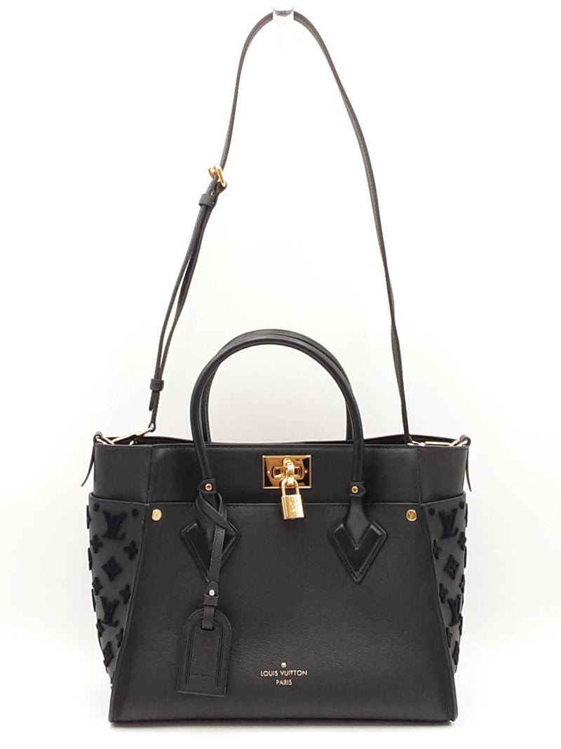 Louis Vuitton On My Side Mm Black Leather Tote Bag Fw0525lczxdu