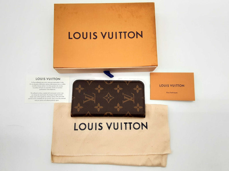 Louis Vuitton Iphone X/xs Folio Brown Monogram Case Do0924lorde