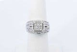 0.83ctw Diamond Ring In 10k White Gold 5.5 Grams Size 5.5 Eb1225olxdu