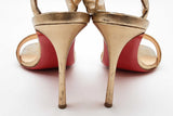 Christian Louboutin Gold Metallic Samotresse Wing Heels Size 39 Eb0726crde