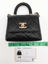 Chanel Quilted Caviar Leather Nano Coco Top Handle Crossbody Ebdo1125lexzde