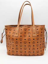 Mcm Cognac Visestos Reversible Liz Shopper Tote Bag Eb0626wxzsa