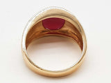 Synthetic Star Ruby 14k Yellow Gold 10.1g Ring Size 10.25 Do0525pxzde