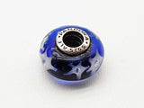 Pandora White Stars Blue Murano Glass 0.925 Silver 3.0g Charm Do0425cde