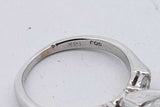 0.9cttw Diamond Ring In 14k White Gold 3.1 Grams Size 3.75 Eb0726ixzsa