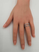 0.62 Cttw Diamond & 10k White Gold Enhancer Ring 3.8 Grams Size 8.5 Fw0426wzxdu