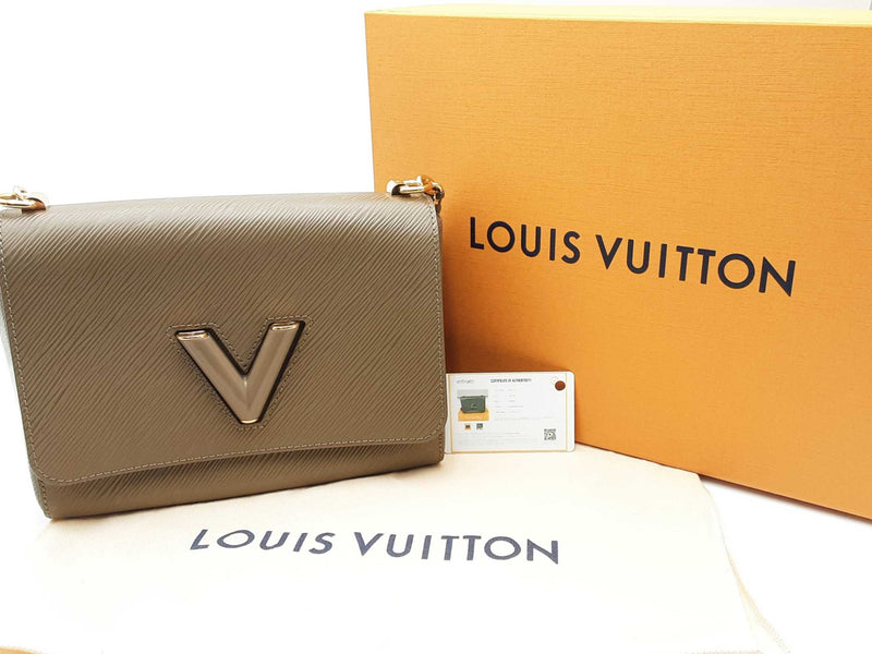 Louis Vuitton Epi Twist Mm Brown Handbag Aa0425ezxsa