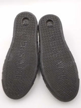 Versace Greca Silver Glitter Studded Black Suede Sneakers Size 44.5 Eb0926lorsa