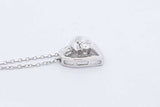 Approx. 0.1ctw Diamond In Heart Pendant 18k White Gold 3.1 Grams Eb0624lorsa