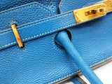 Hermes Birkin 35 Mykonos Blue Togo Gold Hardware Handbag Do1125crxzde