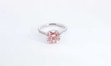 14k White Gold 2.79ctw Lab Grown Pink Diamond Ring Size 6.5 Eboerxdu144010026792