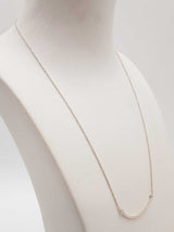 Tiffany & Co. Large T Smile 0.925 Silver 1.9g Necklace 18 In Do0326lxzde