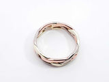 14k Tricolor Gold Braided Trinity Band Ring 7.8 Grams Size 9.5 Fw0226pzxdu