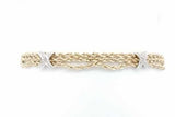 10k Yellow Gold Multistrand Rope Bracelet With Diamonds 3.3g 7 Inch Eb0826lxzsa