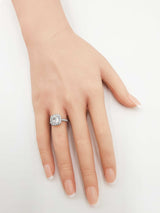 2.46 Cttw Diamond & Platinum  Ring & Gia Cert. 6.7 Grams Size 3.75 Fw0725pxzxdu