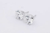 5.0cttw Lab Grown Diamond Stud Earrings In 14k White Gold 2.1 Grams Eb0326scrsa