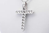 Approx. 0.96ctw Lab Grown Diamond Cross 925 Pendant & Chain 3.8g Eb1124llwsa