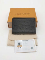 Louis Vuitton Black Ostrich Leather Pocket Organizer Eb0526rxzsa