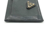 Prada Black Leather Card Holder Wallet Eb0126lordu