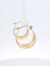 18k Yellow Gold Wide Tapered Hoop Earrings 4.8 Grams Fw0826orzdu