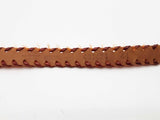 Moschino Orange Furred Brown Leather Velcro Belt Size 44 Do0326wxde