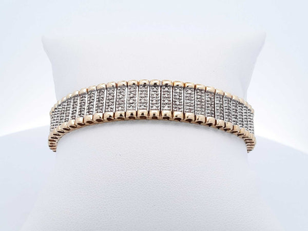 2.32 Cttw Diamond & 10k Yellow Tennis Bracelet 27.9 Grams 7.25 Inch Fw0425lexzdu