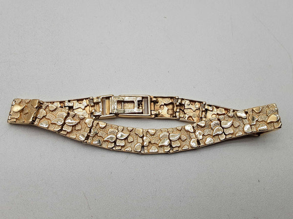 10k Yellow Gold 14.5g Nugget Bracelet 7.75 In Do1224rcxde