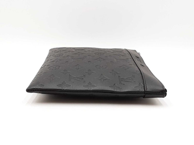 Louis Vuitton To-go Pochette In Monogram Shadow Black Leather Fw1125wzxdu
