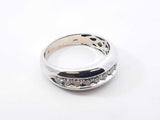 1.10 Cttw Diamond & 14k White Gold Wedding Band 5.3 Grams Size 11 Fw0926wcrdu