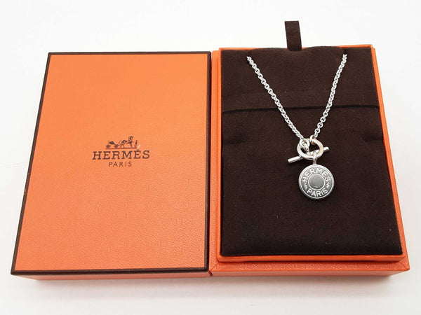 Hermes Amulettes Ex- Libris 0.925 Silver 16.1g Pendant Chain 16 In Do0525owxde