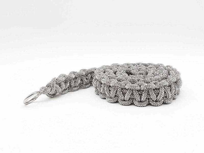 Panoptic Silver Rhinestone Crossbody Bag Strap Fw1224wsde