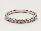 0.24 Cttw Diamonds 14k White Gold 1.9g Half Eternity Band Size 6.5 Do0326lorde