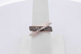 14k Rose Gold Diamond Criss-cross Ring 5.6 Grams Size 7 Eb0626worsa