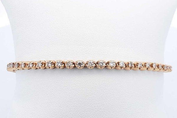 Approx. 3.92ctw Diamond Tennis Bracelet 14k Yellow Gold 12.6 Grams Eb0924exzdu