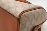 Mcm Monogram Canvas Ella Lauretos Boston Bag Eb0626oxzsa