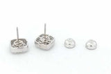 0.82cttw Diamond Stud Screwback Earrings In 10k White Gold 2.7 Grams Eb0926prxsa