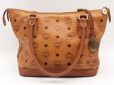 Mcm Cognac Visetos Logo Tote Bag Beige Aa0826lzxsa