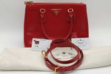 Prada Red Patent Saffiano Leather Galleria Tote Bag Eb0926pxzsa